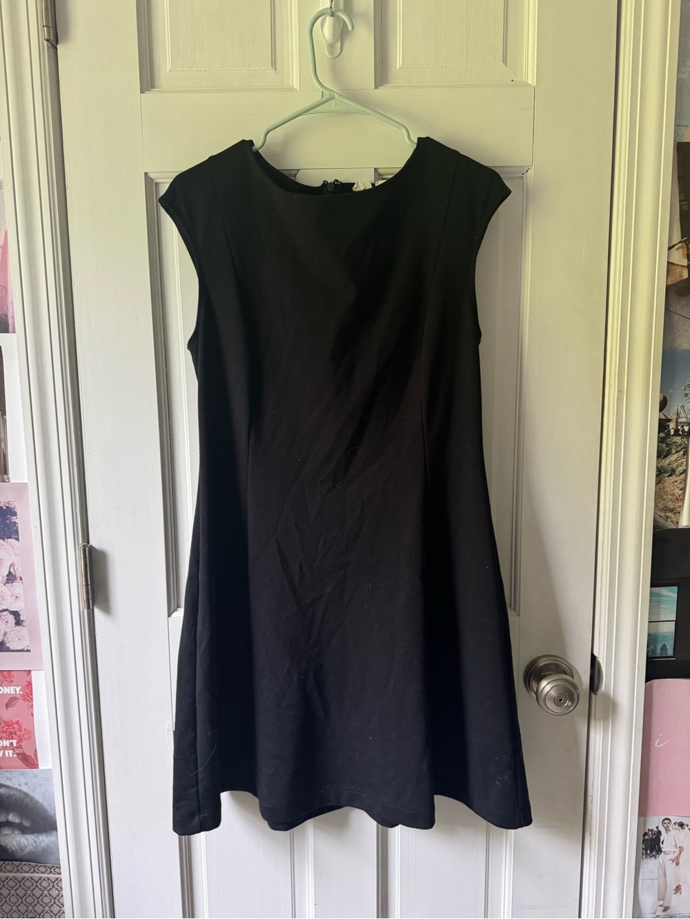 GAP Black Cap-Sleeve Swing Mini Dress